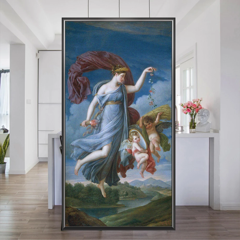 

Privacy Glass Window Film Angel Pattern Frosted Glass Door Stickers Sun Blocking Glue-Free Static Adhesive Glass Window Film