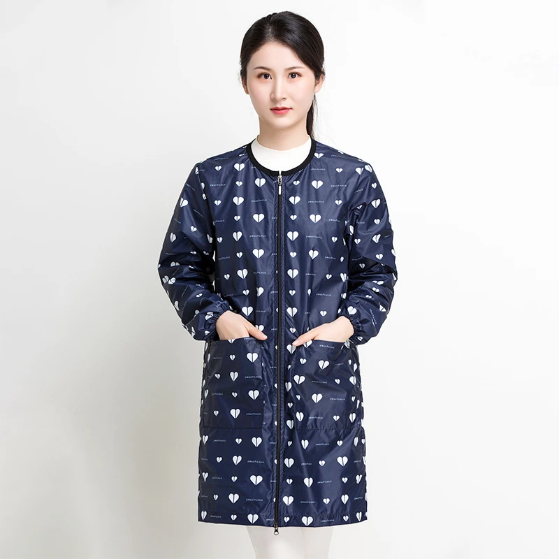 1pc Barber Pet Shop Waterproof Long Sleeve Gown Apron Unisex Breathable Pro Labour Suit Cape For Hairdresser Hair Cutting Smock 4