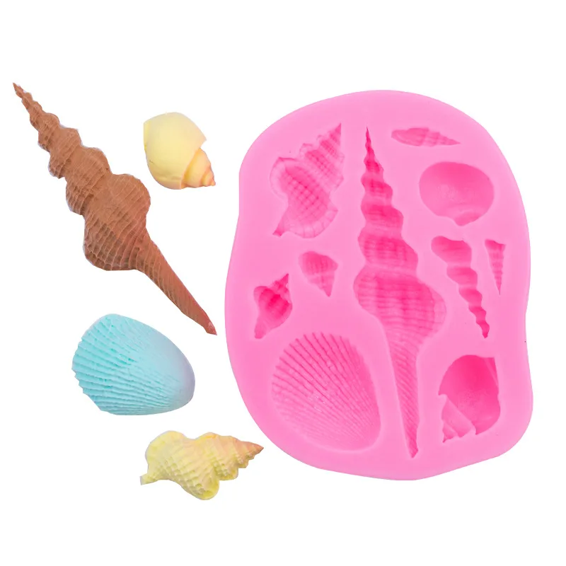 

3D Shell Conch Silicone Mold Ocean Series Fondant Mould DIY Party Cake Decorating Tools Candy Clay Chocolate Gumpaste Moulds