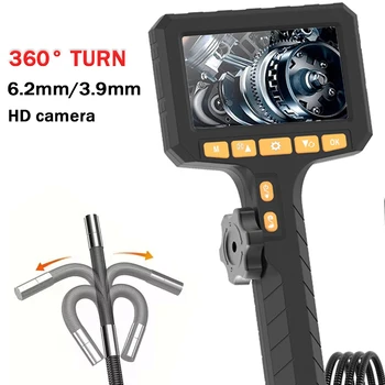 Two-Way Rotary 3.9/6.2mm HD 360° Industrial Piping Endoscope Camera Borescope Inspection with 4.3Inch IPS Screen 1