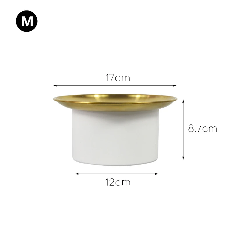 Cosmetics Keys Tray Fruit Plate Storage Box Desktop Sundries Tank with Metal Cover Pantry Organizer Snacks Dishes Home Decor 6