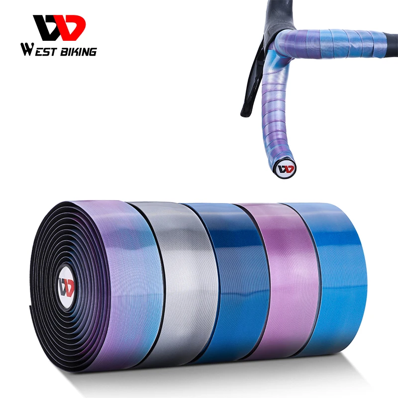 

WEST BIKING Road Bikes Bicycle Handlebar Tape Balck Mesh Design Non-slip waterproof Bartape Soft EVA Sponge Tape Black