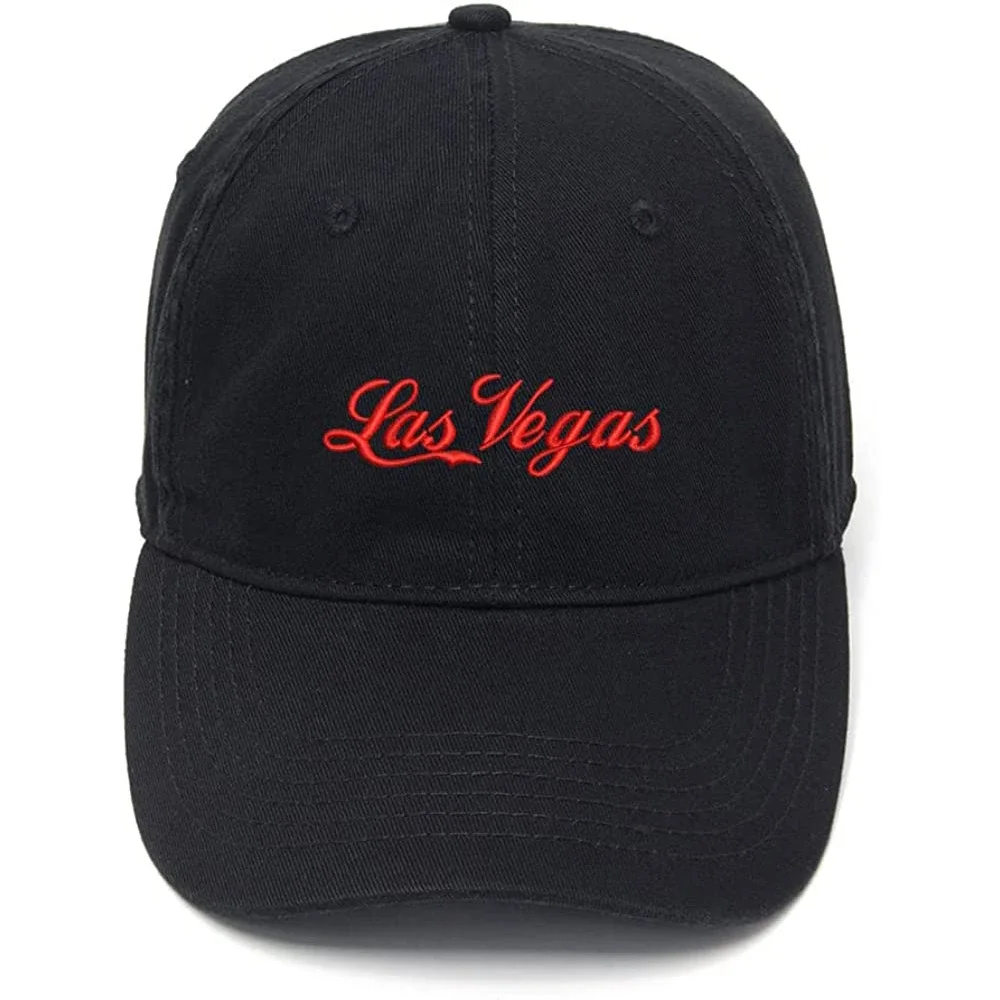 

Lyprerazy Men's Baseball Cap Las Vegas City Embroidery Hat Cotton Embroidered Casual Baseball Caps