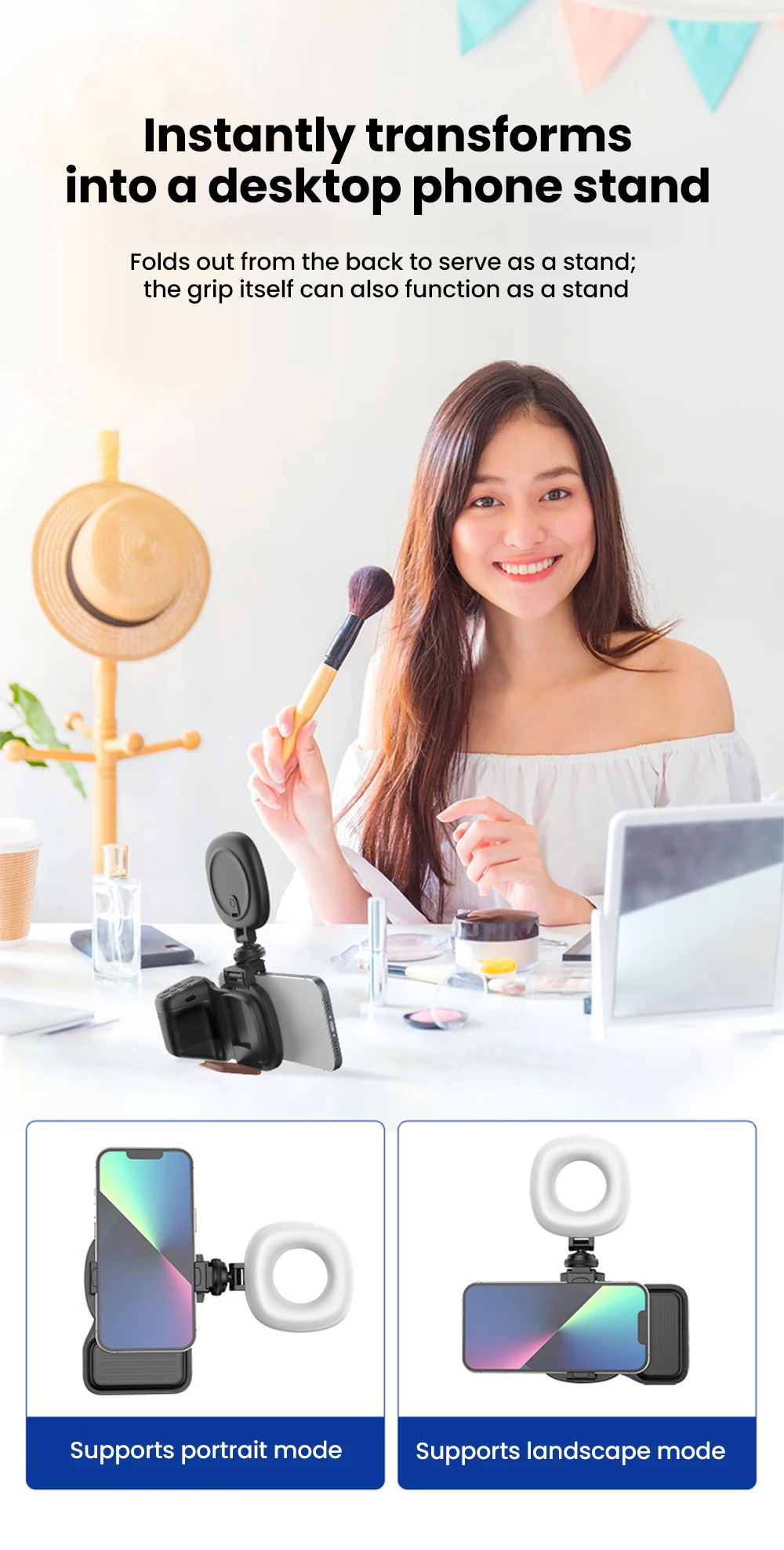 Intelligent Smartphone Camera Grip With Bluetooth Remote Shutter_voghion.com