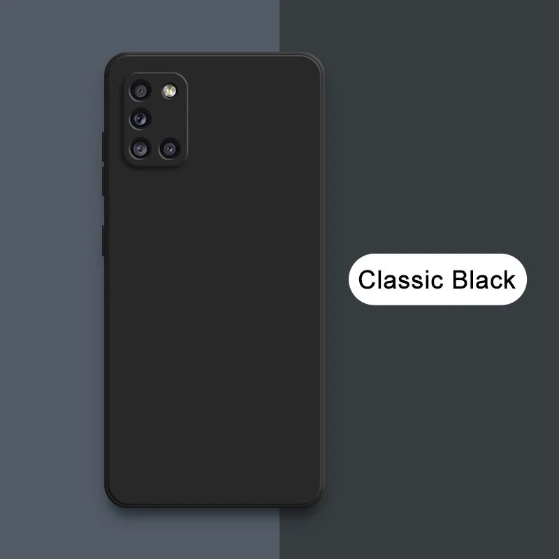 Luxury Square Liquid Silicone Shockproof Mobile Phone Case - Soft 360 Protective Cover
