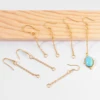 20pcs Earring Hooks Wires with Long Tassel Chain Drop Connectors for Diy Jewelry Making Finding Supplier 5
