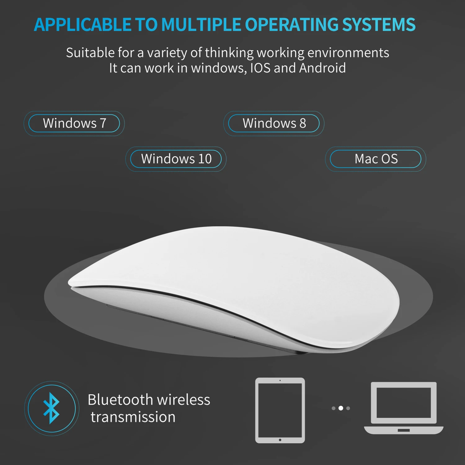 Wireless Mouse Bluetooth Wireless Mouse For Apple Macbook air Pro For Xiaomi Laptop PC Rechargeable Mice Huawei Matebook Notebook Computer