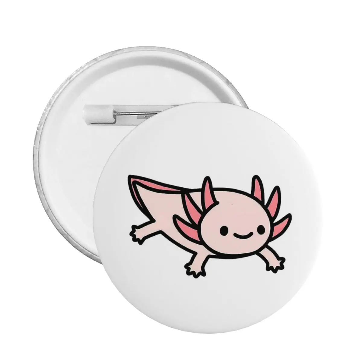 Chibi Axolotl Hexagon Salamander Soft Button Pin Spilla Personalizzabile Fidanzata Bottone Morbido Creativo