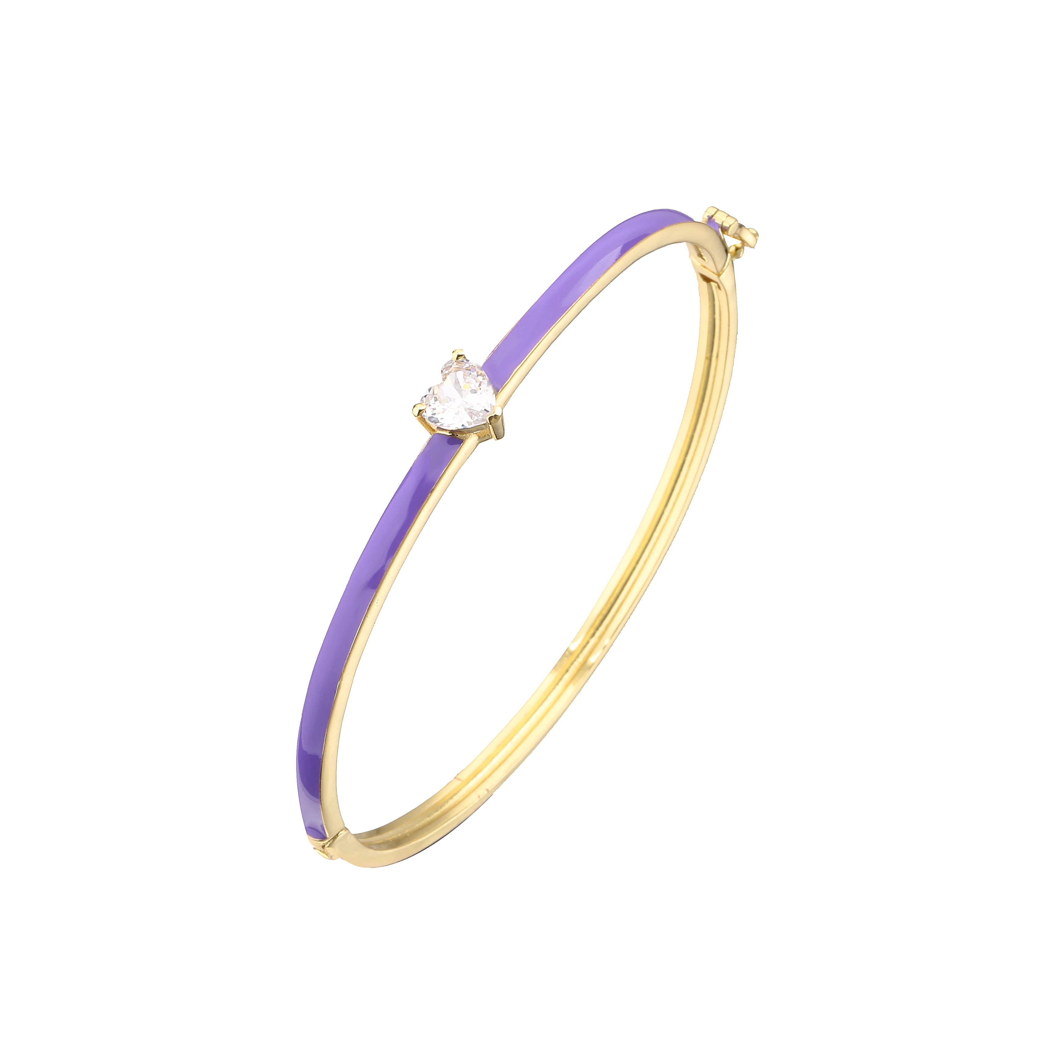 HECHENG, Love Heart Bangle Candy Bracelet for Women Rose Neon Green Enamel Bracelet, Gold Color Infinity Jewelry wholesale 5