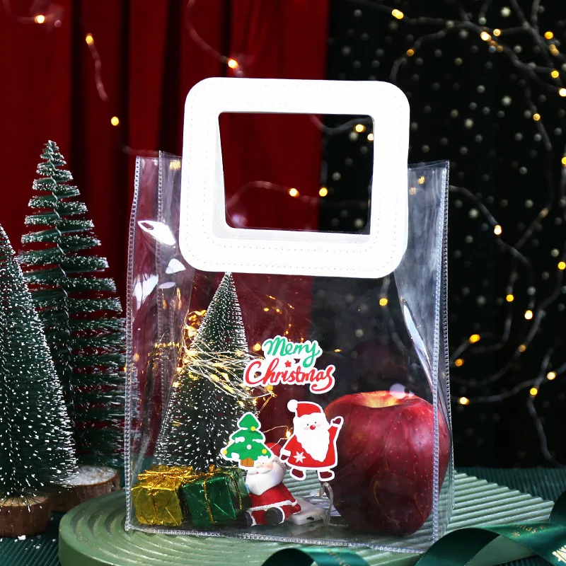 

Прозрачные подарочные пакеты с ручками, Многоразовые прозрачные пакеты из ПВХ для покупок, для детской вечеринки, свадьбы, дня рождения