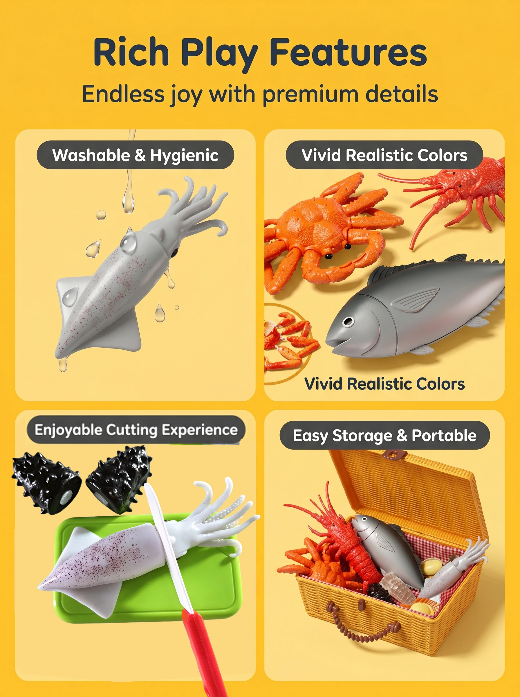 Kids Kitchen Set Creative Feeding Toy Set Simulation Fruit Cutting Role Playing Game Toys Interactive Party Games Christmas Gift - 3