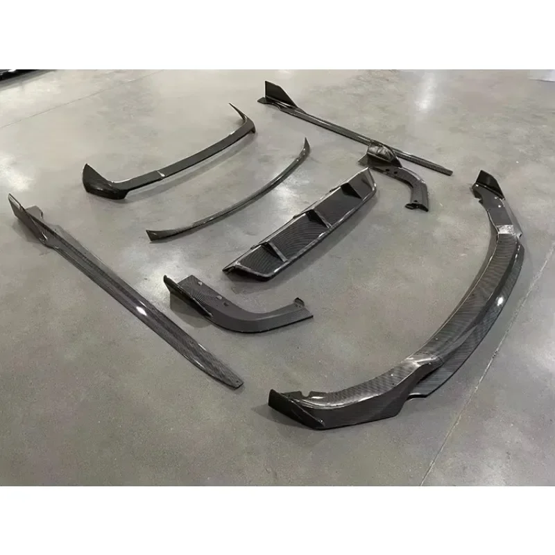 BAZIT X5 G05 프론트 립 리어 디퓨저 사이드 스커트 스포일러 G05 카본 파이버 룩 에어로 키트