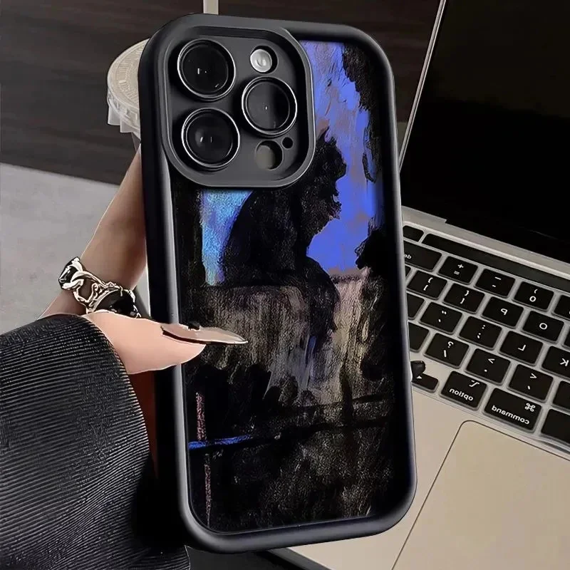 Dark Cat Ghost Silicone Phone Cover - Premium Protective Case