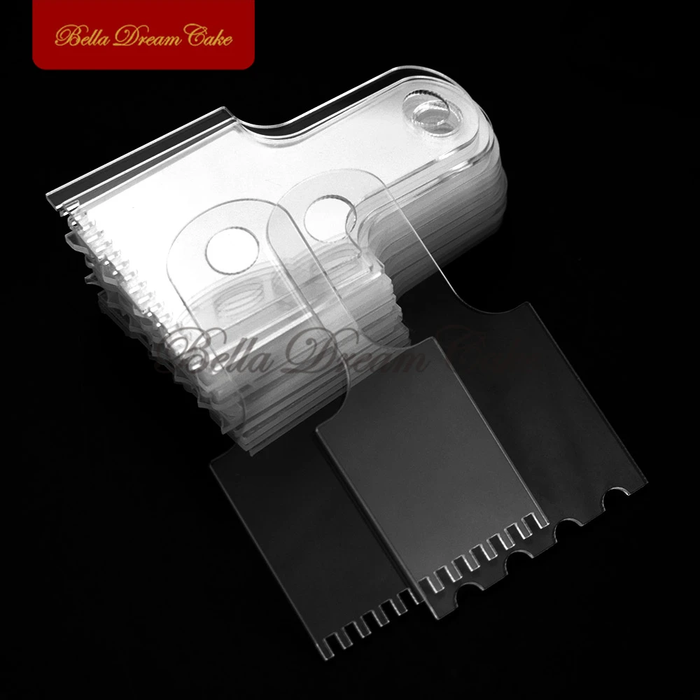 Acrylic Cake Comb DIY Buttercream Smoothing Spatula Wedding Cake Scraper Decorating Tools Baking Accessories 20 Style