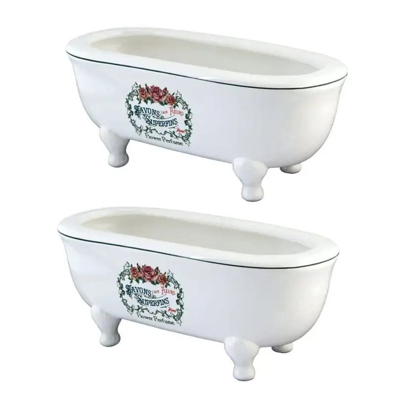 

7-3/4-Inch Miniature Ceramic Double-Ended Bathtub (2-Pieces), White