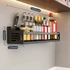 Kitchen Organizer Shelf Wall-mounted Spice Storage Rack Kitchen Knife Holder Wall Seasoning Chopstick Spoon Shovel Storage 4