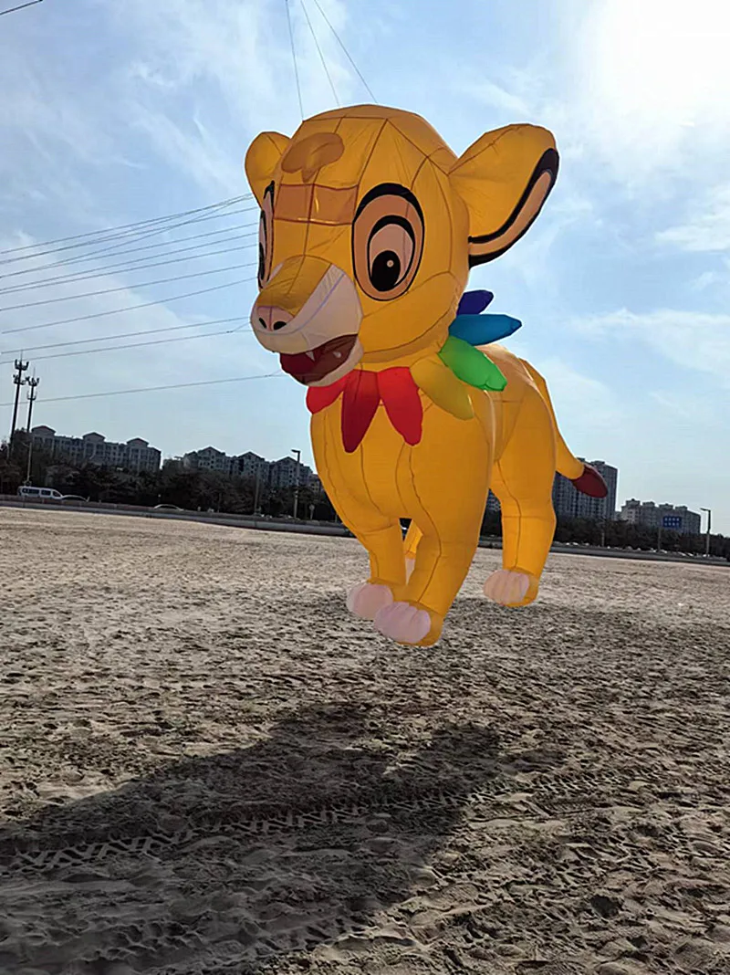 dog kite lion kite peonzas con cuerda carretilha de pipa parapente profesional power drachen fliegen kinder