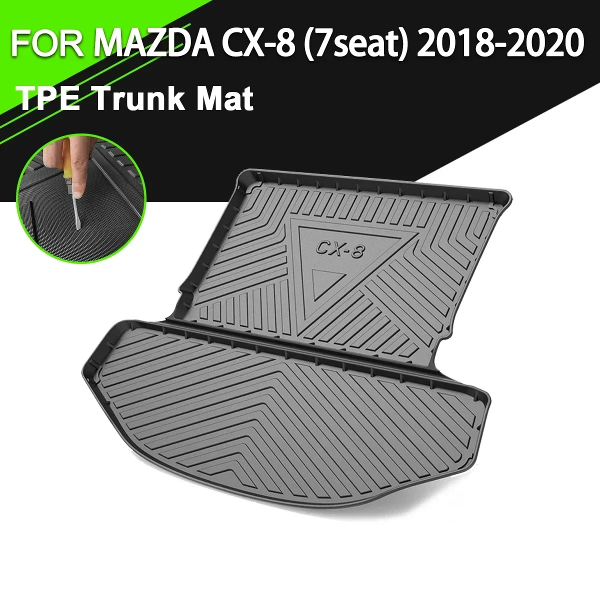 

Car Rear Trunk Cover Mat Non-Slip Waterproof Rubber TPE Cargo Liner Accessories For MAZDA CX-8 7 Seater 2018-2020