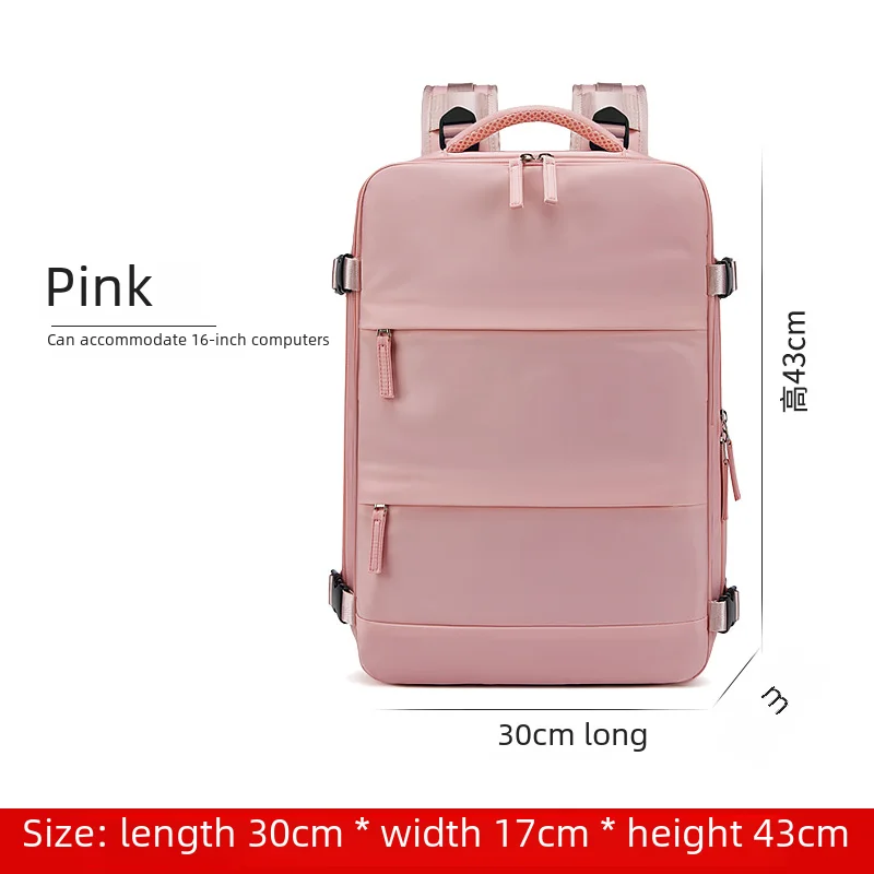 Women laptop backpack 15.6inch teenage girl USB charging school backpack independent shoe bag travel backpack outdoor backpack