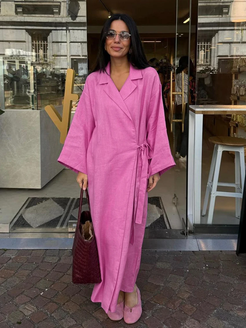 chinese dress ladies Floaty Long Sleeve Pajama Tee - The Woven V-Neck 2 main image 0