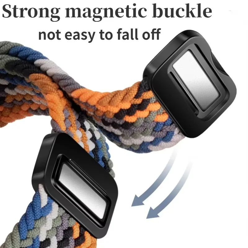 Enhanced Nylon Strap with Adjustable Magnetic Wristband, Available in 20mm and 22mm Sizes