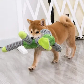 Indestructible Large Dog Sound Squeaky Toys Animals Shape Pet Soft Plush Chew Molar Training Toy Puppy Bite Teeth Dental Toys 6