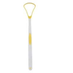 Fresh Breath Tongue Cleaner: Effective Oral Care Tool for Eliminating Bad Breath (Yellow)