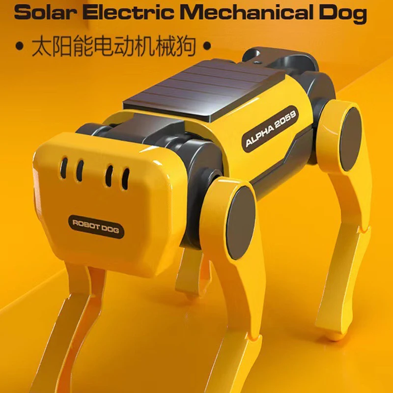 Solar Powered Electric Machine Dog Toy Children's Assembled Toy Boys' Puzzle And Creative Robot Cultivating Hands-on Ability New