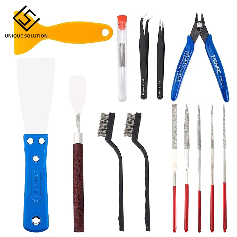 

23PCS 3D Printer Nozzle Cleaning Tools Removal Tools Kit Deburring Tool Kit Engraving Knife Carving Tool for Cleaning 3D Printer