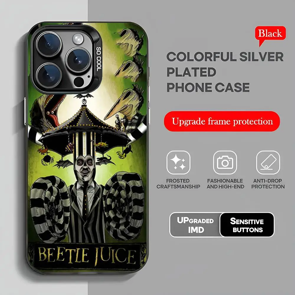 thumbnail image 1 of B-Beetlejuice 2 Phone Case 2024 IMD Case For IPhone 16 15 Pro XR XS 7 8 Plus SE2024 Shockproof Color Phone Funda Cover, 1 of 5