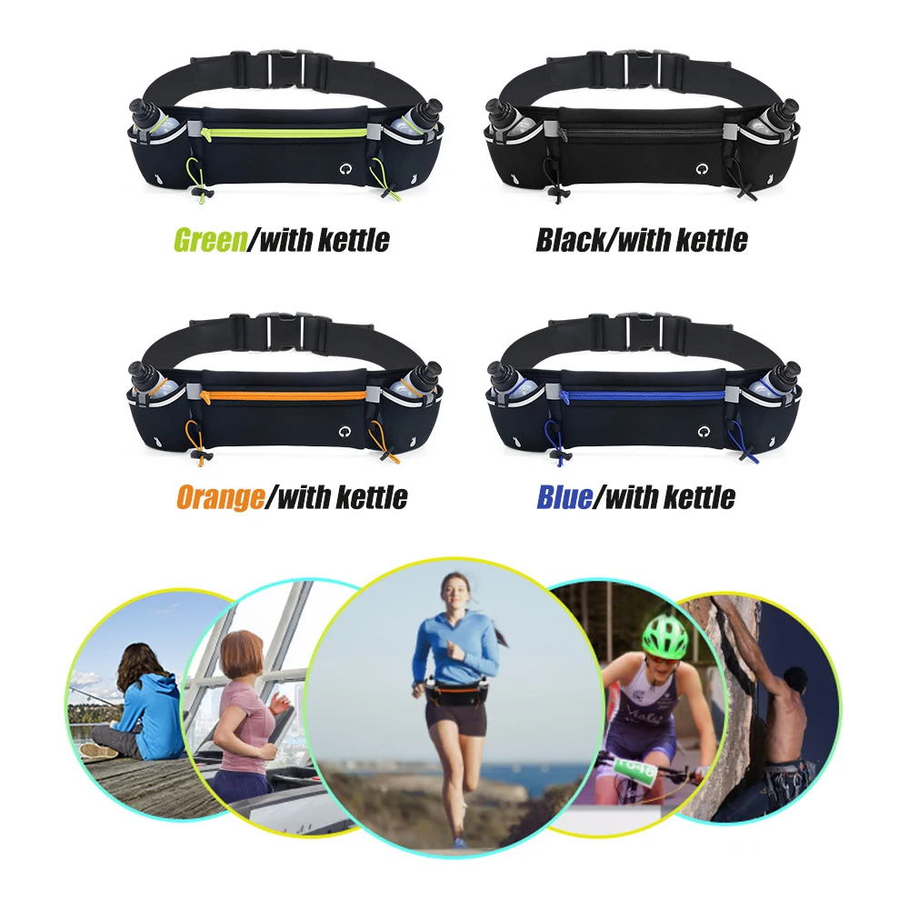 Running Waist Bags Belt Pouch Men Hydration Running Belt With Water Bottle Sports Fanny Phone Pack Women Exercise Pack Bags 3