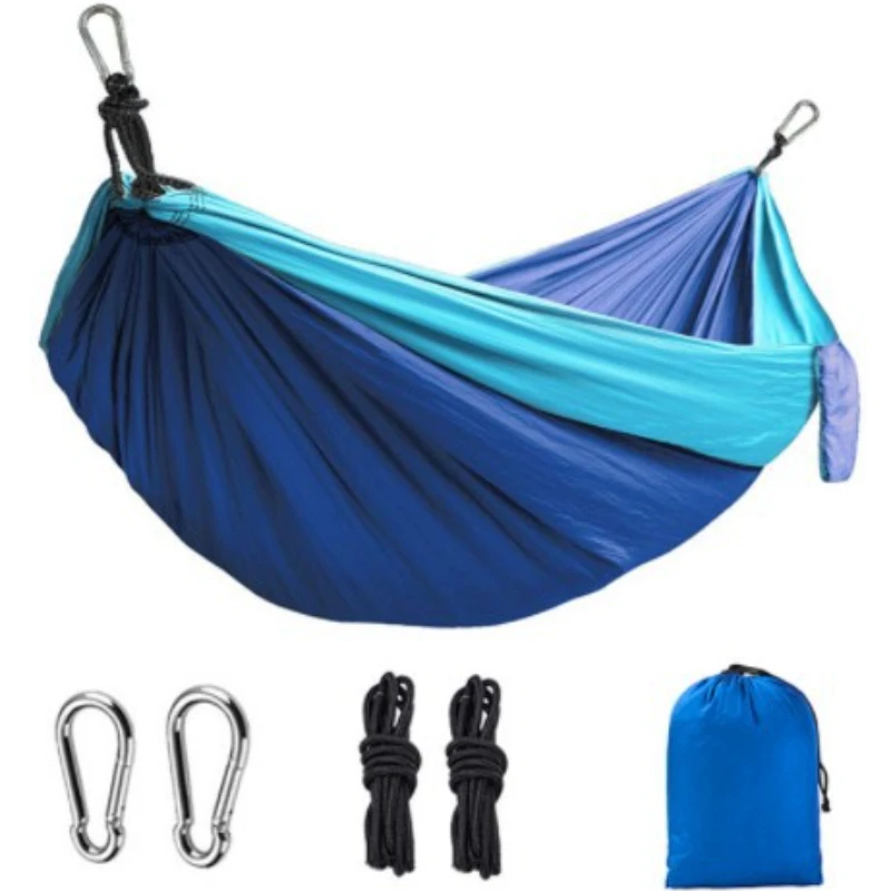 

220 90CM Nylon outdoor equipment hammock outdoor single and double person color matching parachute portable camping swing