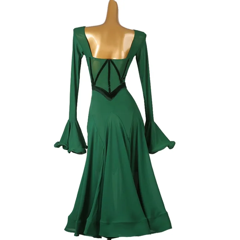 Waltz dance dress adult modern clothes costume for girl stage performance outfit evening carnival outfit stadium customized girl dance costume