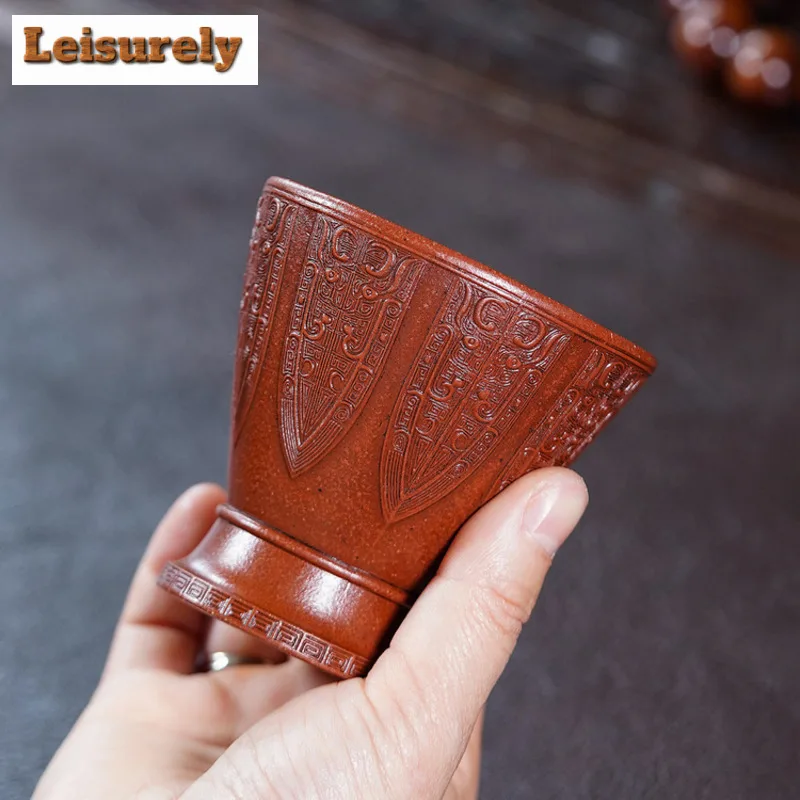 170ml Yixing Zisha Douli Teacup Zen Tea Bowl Jug Tea-tasting Fragrance Cup Chazhan Master Cups White Tea Household Teaset Craft