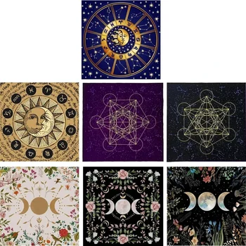 Sacred Geometry & Zodiac Altar Cloth – 7 Designs, 3 Sizes for Tarot & Ritual 1