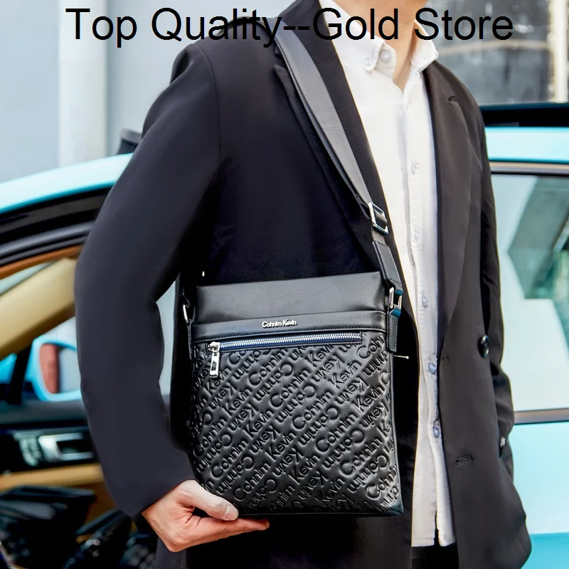 

Men's bag messenger Genuine Leather cowhide vertical section casual solid color diagonal shoulder men's Briefcase