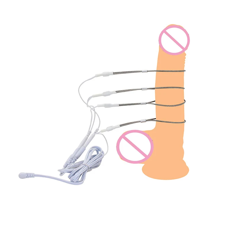 Bdsm Electric Shock Penis Ring E-stim Cock Ring Chastity Cage Sex Toy For Man Electro Stimulation Penis Massage Accessories&Host