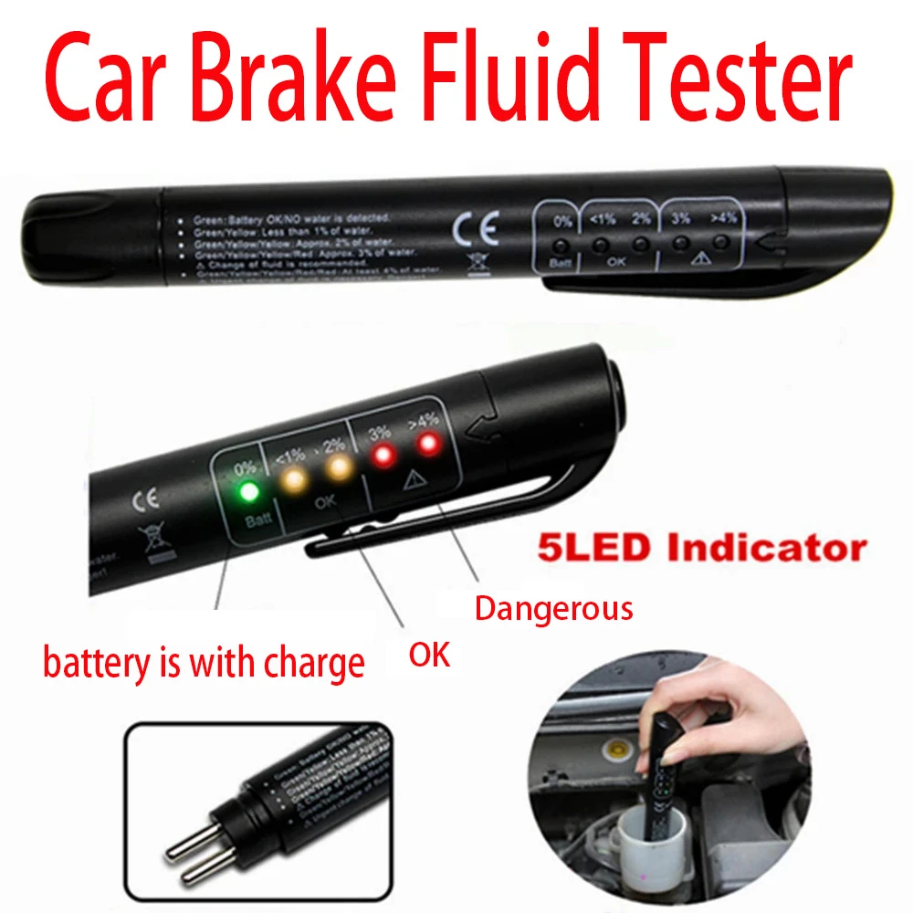 Auto Car Brake Fluid Tester Car Diagnostic Tool Post Check Car Crake