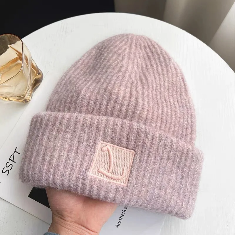 VISROVER New Warm Winter Hat For Women Solid Autumn Fasion Wool Comfortable Beanies Best Matched Soft Bonnet Skullies Cap Gift 5