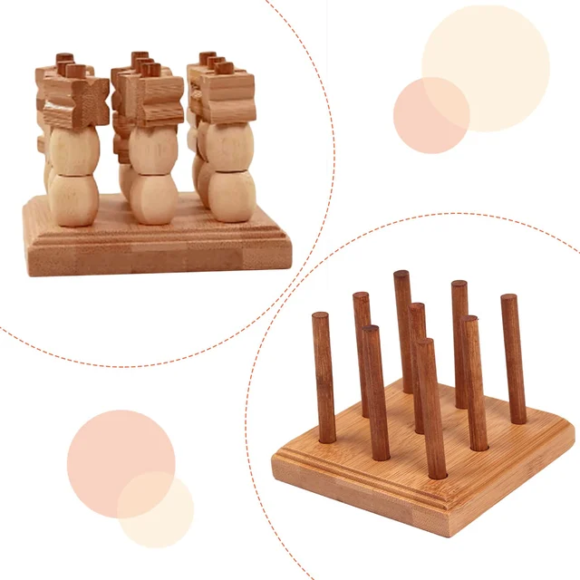 3d Wood Tic-Tac-Toe Pushing Me XO Fun Board Game XO Chess For Family Puzzle Game Educational Toys Children Kids Birthday Gift 5