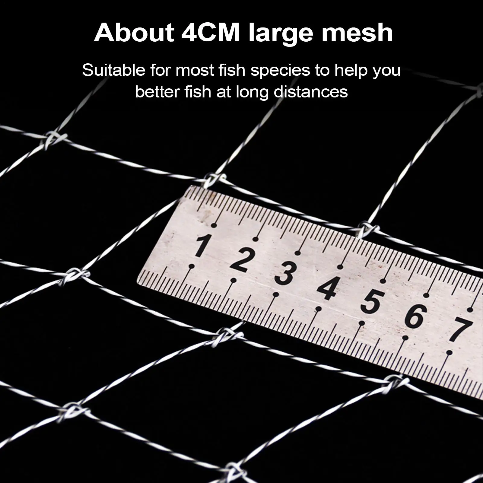 Description Picture 3 of itemCasting Net For Bait Fish Crab Cages With Large Mesh Round Shrimp Nets Bait Trap Fish Cast Nets For Fishing Quick Drying Heavy