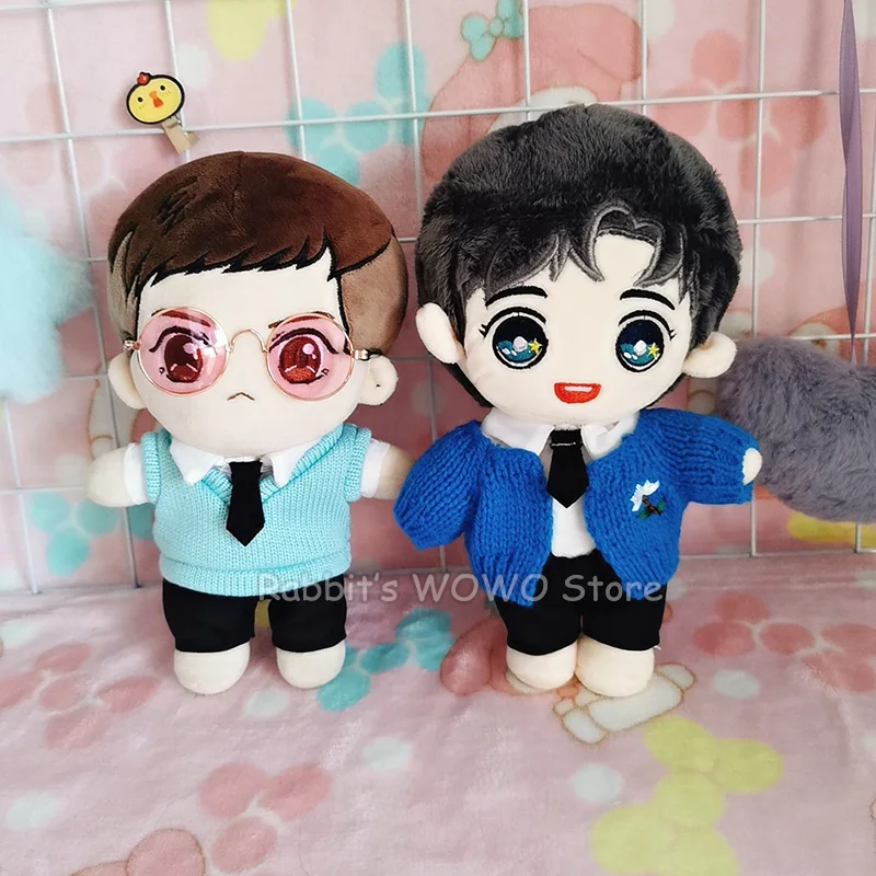 Doll Clothes for 20cm Idol Dolls Accessories Plush Doll's Clothing Sweater Cardigan Stuffed Toy Outfit for Star Cotton Dolls 5