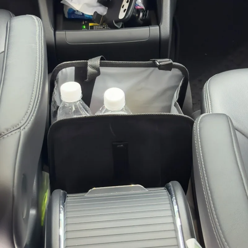 Foldable Car Trash Can Large Capacity Car Hanging Waterproof Leakproof Trash Can Storage Bag Car Interior Accessories