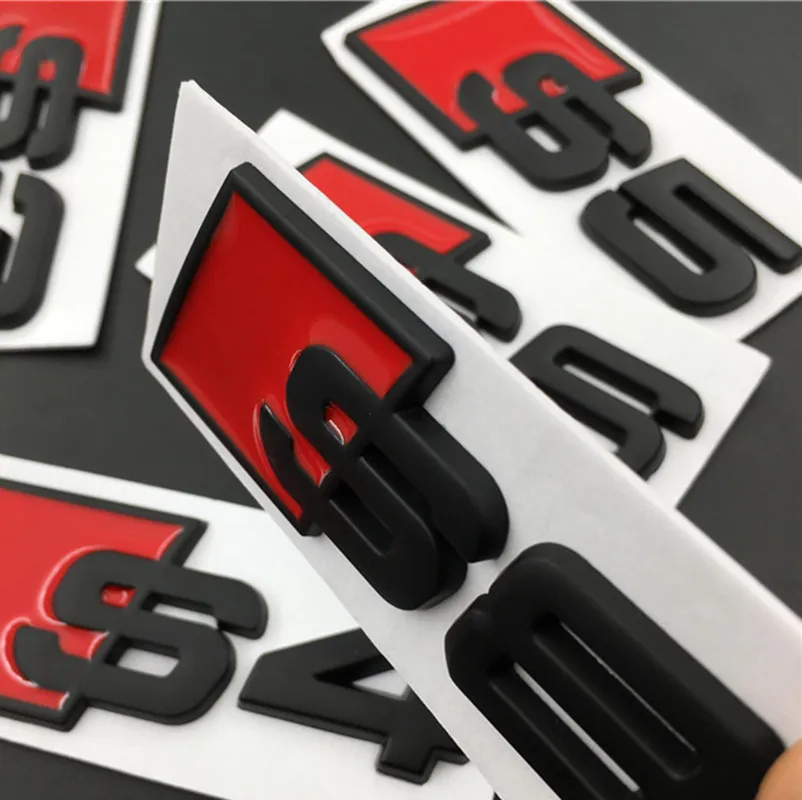 Оригинальная пластиковая наклейка для Audi Sline S3 S4 S5 S6 S7 S8 логотип A3 A4 A5 A6 A7 A8 эмблема