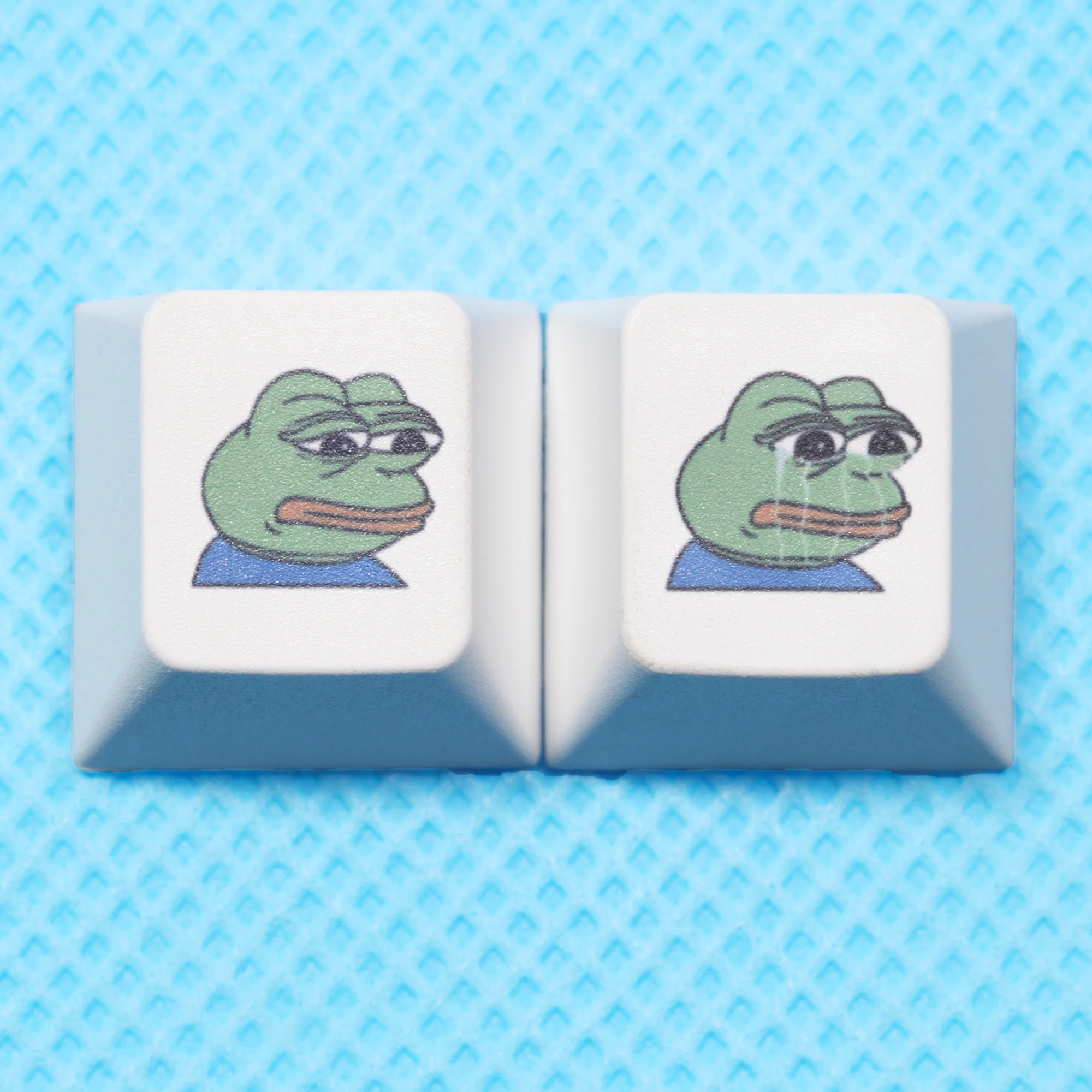 Triste Sapo Pbt Dye-sub Keycap Cereja Perfil para Teclado Mecânico Esc r1 para Bm60 Bm65 Cstc75 Papai Noel Chorar Meme Verde