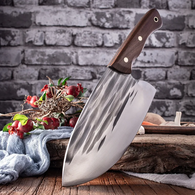 

Kitchen Chef Knife Handmade Forged Stainless Steel Meat Cleaver Vegetables Slicer Professional Butcher Knife for Home Restaurant