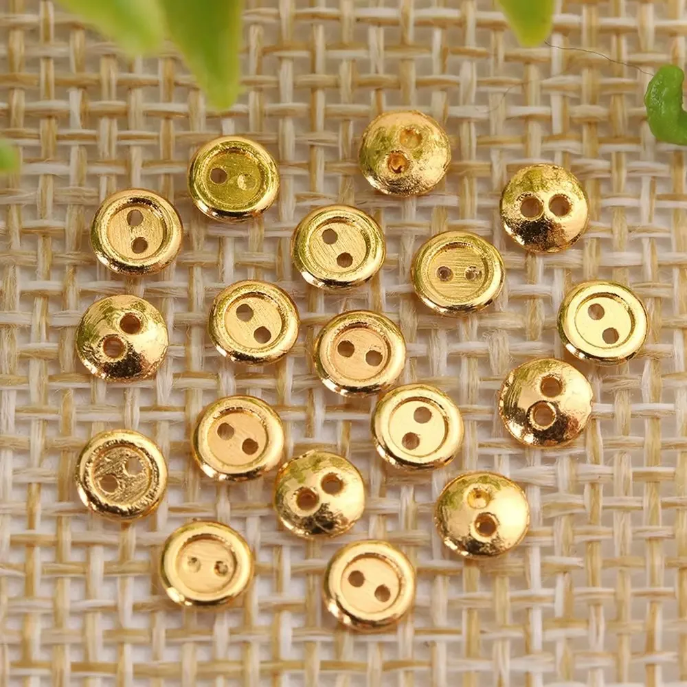 Metal Miniature Doll Clothes Buckles Buttons for DIY Dollhouse Accessories