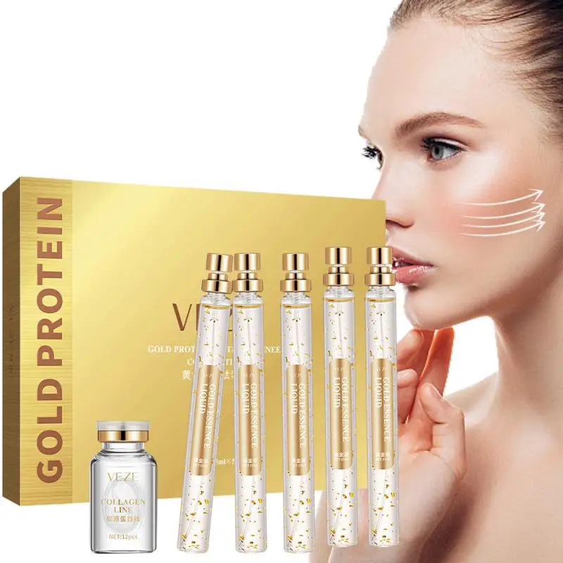 

Protein Thread And Gold Essence Soluble Protein Thread And Gold Essence Combination Collagens Serums For Anti-Aging Firming