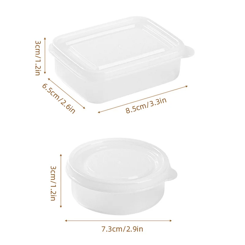 Round Food Storage Box Refrigerator Frozen Meat Compartment Case Freezer Fresh-Keeping Container Portable Fruit Snacks Organizer