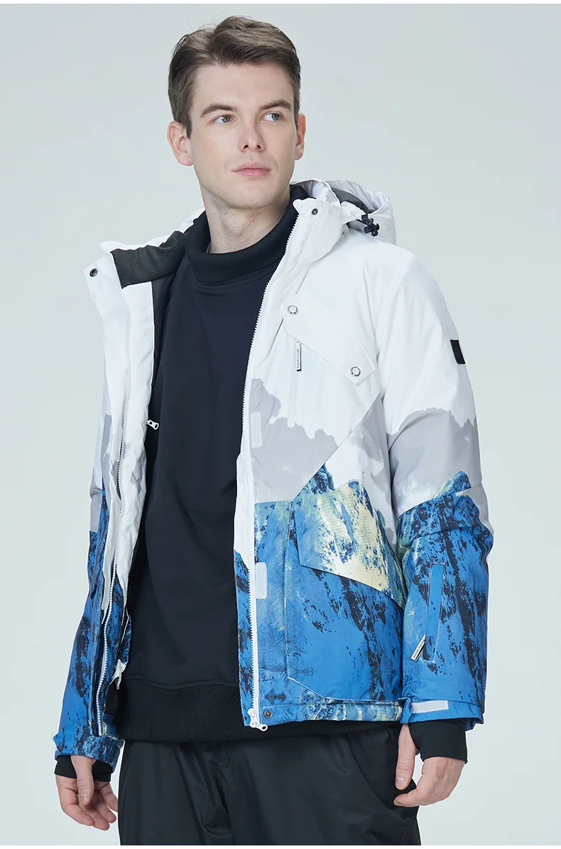 Men's And Women's Ski Jackets Windproof And Waterproof Winter Outdoor Sports Jackets Men's Warm Printing Coat Snow Jacket